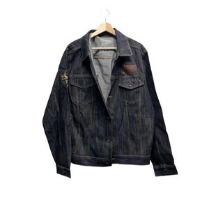 Rocawear Mens Denim Jacket With‎ American Flag Size 42